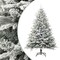 vidaXL Artificial Christmas Tree Green, Flocked White PVC, PE, Steel